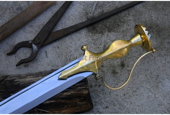 Brass hilt talwar sword