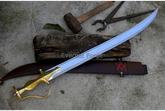 Brass hilt talwar sword