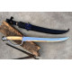 Pirate Cutlass — Hand-Forged Curved Sabre with Bone Hilt and Knuckle Guard
