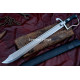 Hand-Forged Pirate Cutlass Machete – Full-Tang 5160 Curved Chopping Blade with D-Guard