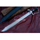 Hand-Forged Pirate Cutlass Machete – Full-Tang 5160 Curved Chopping Blade with D-Guard