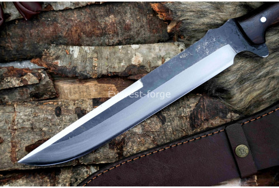 Predator Movie Knife — Hand-Forged Tactical Fighter with Black Blade