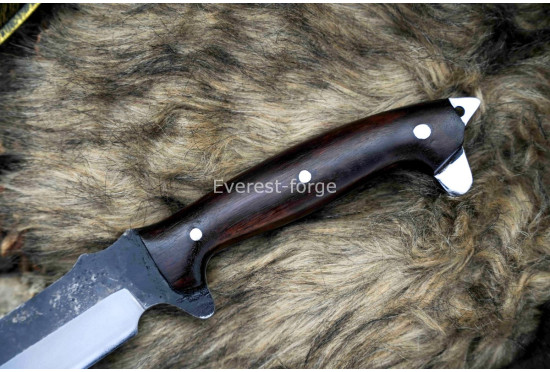 Predator Movie Knife — Hand-Forged Tactical Fighter with Black Blade