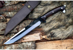 Predator Movie Knife — Hand-Forged Tactical Fighter with Black Blade