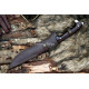 Predator Movie Knife — Hand-Forged Tactical Fighter with Black Blade