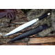 Seax Dagger – 19-Inch Hand-Forged Anglo-Saxon Long Dagger with Broad Carbon-Steel Blade & Brass Fittings