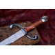 Hand-Forged Scimitar Sword – Full-Tang 5160 Curved Satin Blade