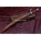 Hand-Forged Scimitar Sword – Full-Tang 5160 Curved Satin Blade