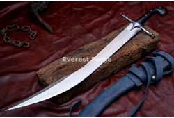 Hand-Forged Fantasy Scimitar – Full-Tang 5160 Curved Blade with Star Guard
