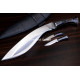 Hand-Forged Kukri Set, Wide Bevel Blade