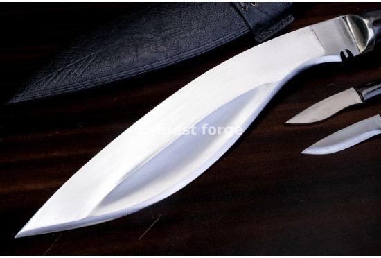 Hand-Forged Kukri Set, Wide Bevel Blade