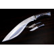 Hand-Forged Kukri Set, Wide Bevel Blade