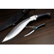 Hand-Forged Kukri, Stacked Leather Grip