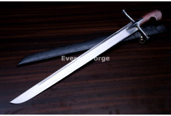Hand-Forged Langes Messer Sword, Nagel Guard