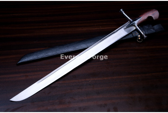 Hand-Forged Langes Messer Sword, Nagel Guard