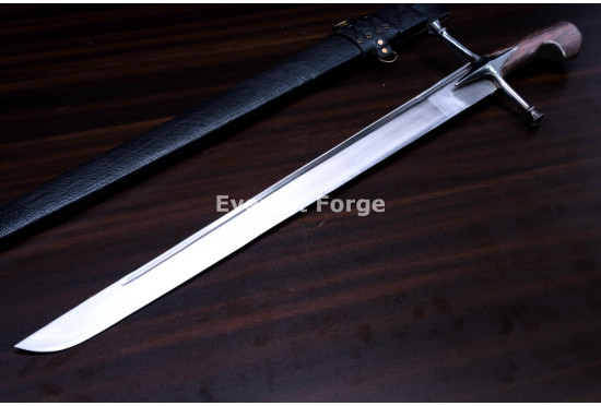 Hand-Forged Langes Messer Sword, Nagel Guard