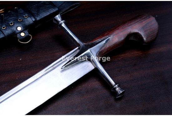 Hand-Forged Langes Messer Sword, Nagel Guard