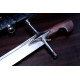 Hand-Forged Langes Messer Sword, Nagel Guard