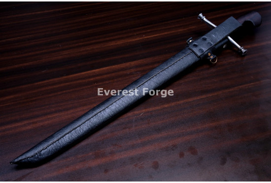 Hand-Forged Langes Messer Sword, Nagel Guard