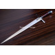 Hand-Forged Langes Messer Sword, Hat Pommel