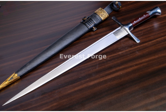 Hand-Forged Langes Messer Sword, Hat Pommel