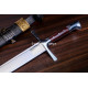 Hand-Forged Langes Messer Sword, Hat Pommel