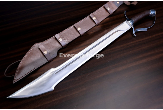 Hand-Forged Spartan Sword, D-Guard Hilt