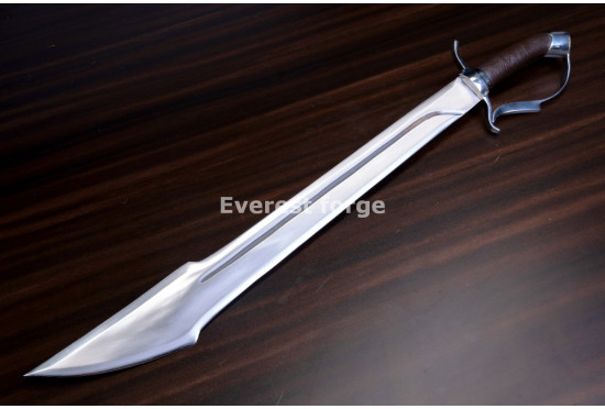 Hand-Forged Spartan Sword, D-Guard Hilt