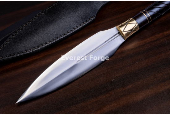 Hand-Forged Ceremonial Spear, Lion-Head Finial