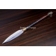 Hand-Forged Ceremonial Spear, Lion-Head Finial
