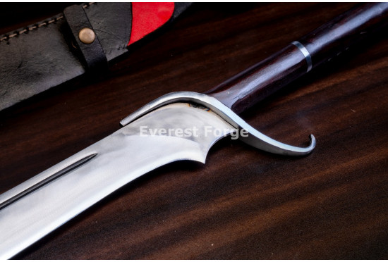 Hand-Forged Fantasy Glaive, Barbed Blade