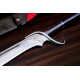 Hand-Forged Fantasy Glaive, Barbed Blade