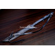 Hand-Forged Fantasy Glaive, Barbed Blade