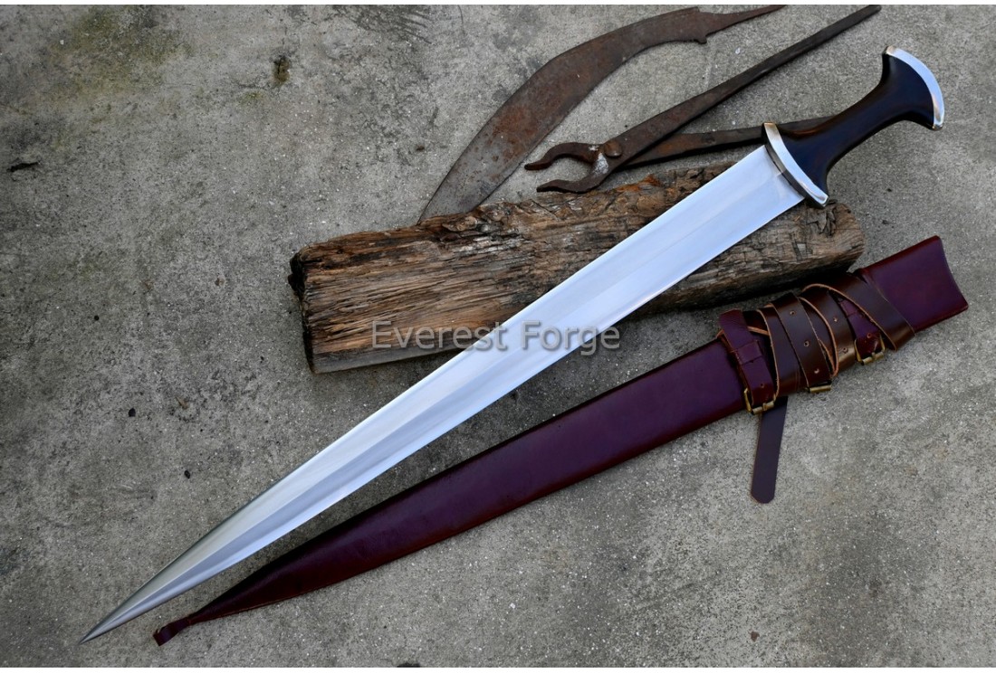Swiss German Degen medieval sword hand-forged — Everest Forge Nepal
