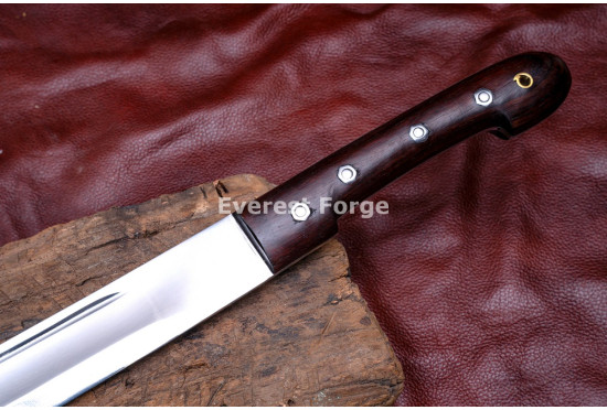 Hand-Forged Cossack Shashka Sword, Riveted Rosewood Hilt
