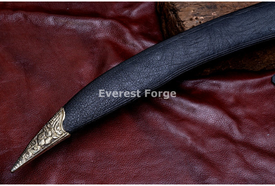 Hand-Forged Cossack Shashka Sword, Riveted Rosewood Hilt