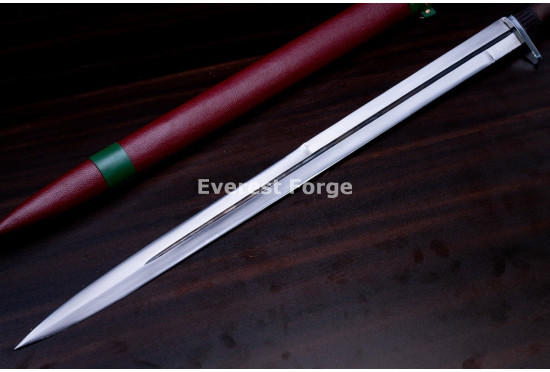 Hand-Forged Long Messer Sword, Fullered Blade
