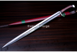 Hand-Forged Long Messer Sword, Fullered Blade