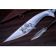 Hand-Forged Kukri Knife, Tiger Etched Blade