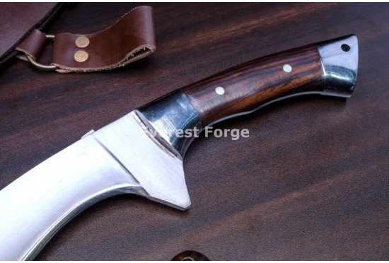 Hand-Forged Kukri Knife, Tiger Etched Blade