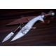 Hand-Forged Kukri Knife, Tiger Etched Blade