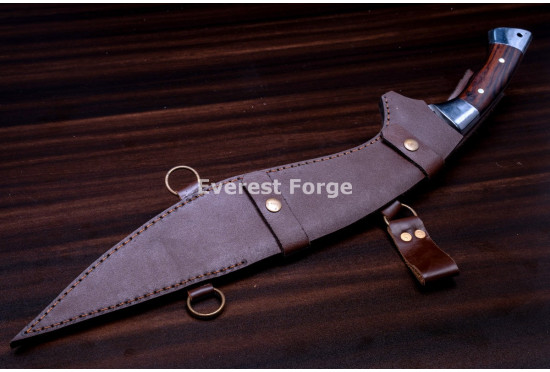 Hand-Forged Kukri Knife, Tiger Etched Blade