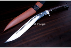 Hand-Forged Fantasy Kukri Knife, Single Fuller Blade