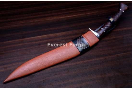 Hand-Forged Fantasy Kukri Knife, Single Fuller Blade