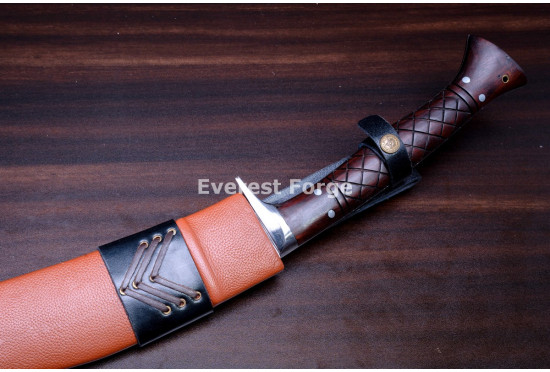 Hand-Forged Fantasy Kukri Knife, Single Fuller Blade