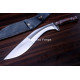 Hand-Forged Bushcraft Kukri Knife, Rosewood Handle