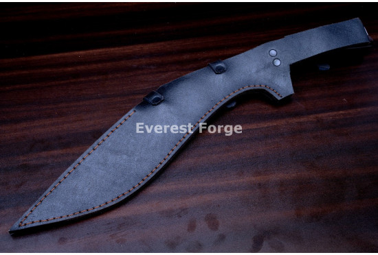 Hand-Forged Bushcraft Kukri Knife, Rosewood Handle