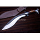 Hand-Forged Battle Kukri Knife, Blackened Blade