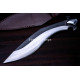 Hand-Forged Battle Kukri Knife, Blackened Blade