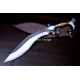 Hand-Forged Battle Kukri Knife, Blackened Blade